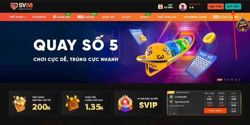 Điều kiện cần đáp ứng khi giao dịch rút tiền sv88